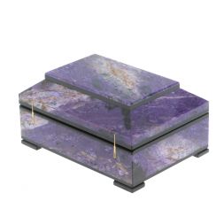 Ларец из чароита 12х8,5х6 см