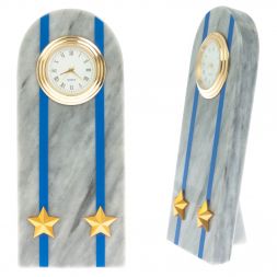 Часы-погон "Подполковник МЮ " камень мрамор