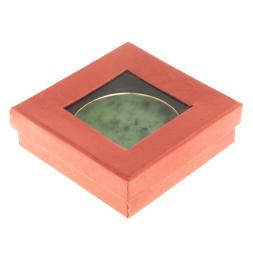 Зеркало круглое из камня нефрит цвет золото