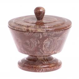 Сахарница из лемезита 11х11х10 см