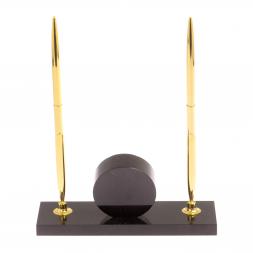 Часы с двумя ручками камень малахит