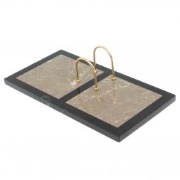 Подставка под перекидной календарь из бежевого мрамора