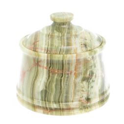 Сахарница из оникса 12,5х12,5х11 см (5,5х6)