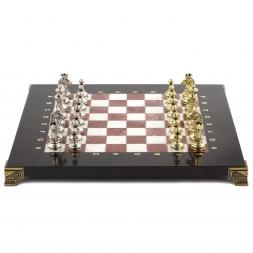 Шахматы турнирные "Стаунтон" доска 28х28 см лемезит мрамор