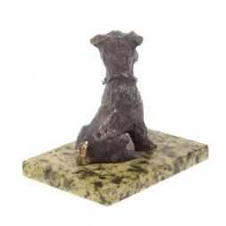 Статуэтка из бронзы "Ризеншнауцер" из бронзы