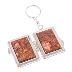 Складное зеркало брелок авантюрин прямоугольное