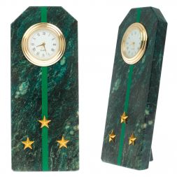 Часы-погон "Старший лейтенант прокуратуры РФ" камень змеевик