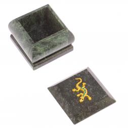 Шкатулка для украшений из змеевика 6х6х6,5 см