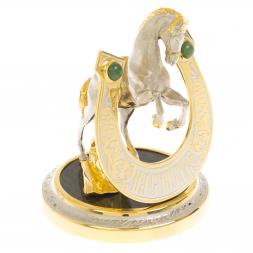 Сувенир "Подкова на счастье" нефрит Златоуст