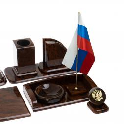 Письменный набор &amp;quot;Премиум&amp;quot; камень обсидиан