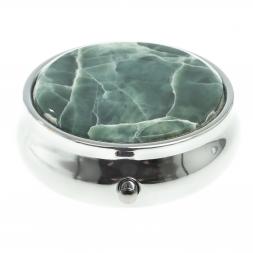 Таблетница на 3 отсека камень офит цвет серебро