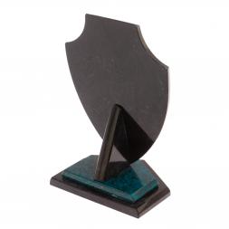 Часы из шабровского змеевика "Щит" большой