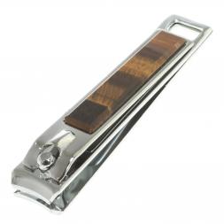 Кусачки для ногтей с камнем тигровый глаз