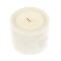 Свеча ароматическая из белого мрамора "Тыквенно-карамельный хруст"