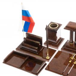 Письменный набор &amp;quot;Горный орел&amp;quot; камень обсидиан