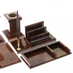 Письменный набор &amp;quot;Горный орел&amp;quot; камень обсидиан