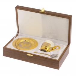 Кофейный набор &amp;quot;Герб РФ&amp;quot; 80 мл Златоуст