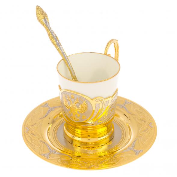 Кофейный набор &amp;quot;Герб РФ&amp;quot; 80 мл Златоуст