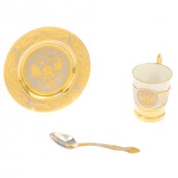 Кофейный набор &amp;quot;Герб РФ&amp;quot; 80 мл Златоуст