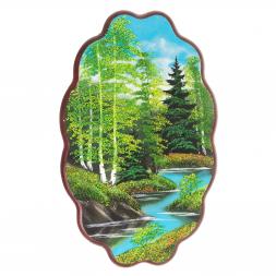 Панно с рисунком из камня "Летний пейзаж" 45х29 см