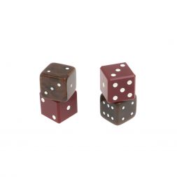 Кубики зарики 1 см красные и коричневые 4 шт