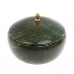 Медовница / сахариница из нефрита 10х10х9 см