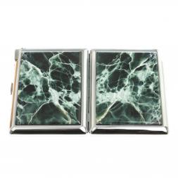 Портсигар на 20 сигарет с зажигалкой камень офит