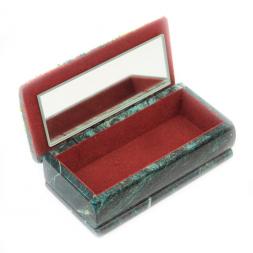 Шкатулка Хозяйка медной горы змеевик 14х7х5 см