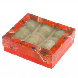 Набор рюмок из зеленого оникса 20 мл 3,8х4,5см 6 шт в коробке (1,5х2)