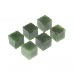 Камни для виски 6 кубиков из саянского нефрита в подарочной коробке