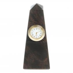 Часы настольные "Башня" камень обсидиан