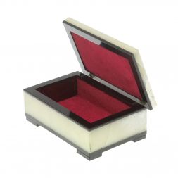 Шкатулка из белого нефрита 12х8х4,8 см