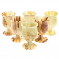 Набор рюмок камень оникс 6х9,5 см 100 мл (2,5х4) 6 шт в коробке