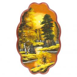 Панно с рисунком из камня "Осенняя ночь" 45х29 см