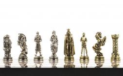 Шахматы подарочные "Рыцари" 28х28 см лемезит мрамор