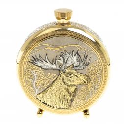 Подарочный набор "Лось" фляжка и 3 стопки перевертыша Златоуст