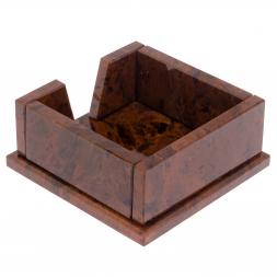Лоток для бумаг "Кубарик" из коричневого обсидиана