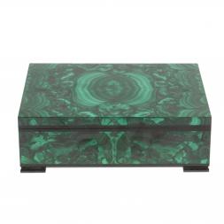 Шкатулка из малахита "Волнение" 20х15х6 см