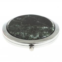 Зеркало круглое из камня серафинит цвет серебро