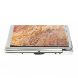 Портсигар на 10 сигарет с зажигалкой камень авантюрин