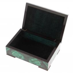 Шкатулка из малахита "Классика" 15х10х5,5 см