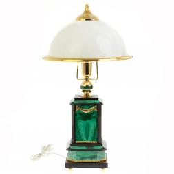 Лампа настольная из малахита Златоуст