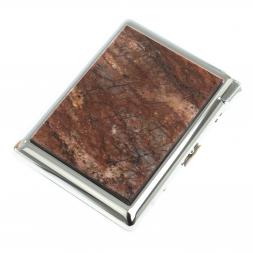 Портсигар на 20 сигарет с зажигалкой камень авантюрин