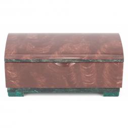 Шкатулка для денег "Купюра" лемезит змеевик с зеркалом 18,5х10х8 см