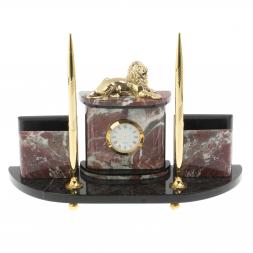 Письменный набор с визитницами "Лев" креноид