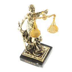 Статуэтка "Фемида богиня правосудия" на подставке из камня