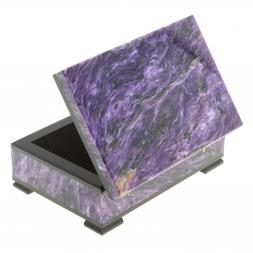 Шкатулка из чароита "Гармония" 10,5х7х4 см