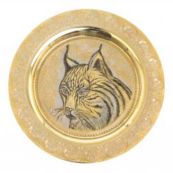 Подарочный набор "Рысь" тарелка и 3 стопки перевертыша Златоуст