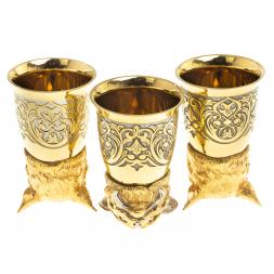 Подарочный набор "Рысь" фляжка и 3 стопки перевертыша Златоуст