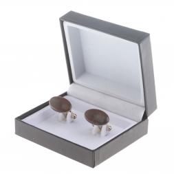 Запонки камень яшма овальные